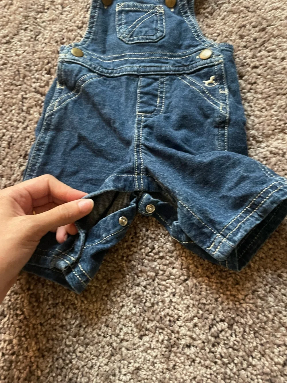 Classic Blue Denim Baby Overalls